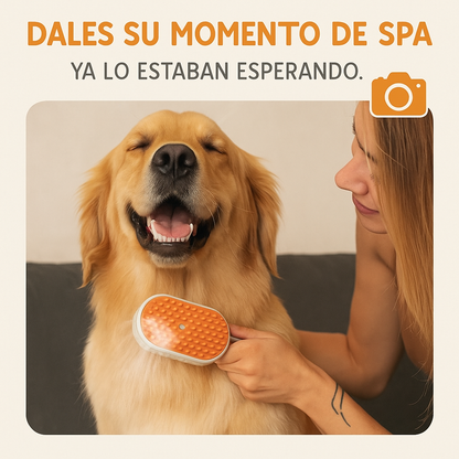 Cepillo de vapor para mascotas 4 en 1