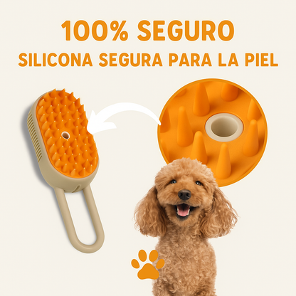 Cepillo de vapor para mascotas 4 en 1