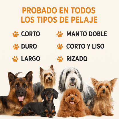 Cepillo de vapor para mascotas 4 en 1